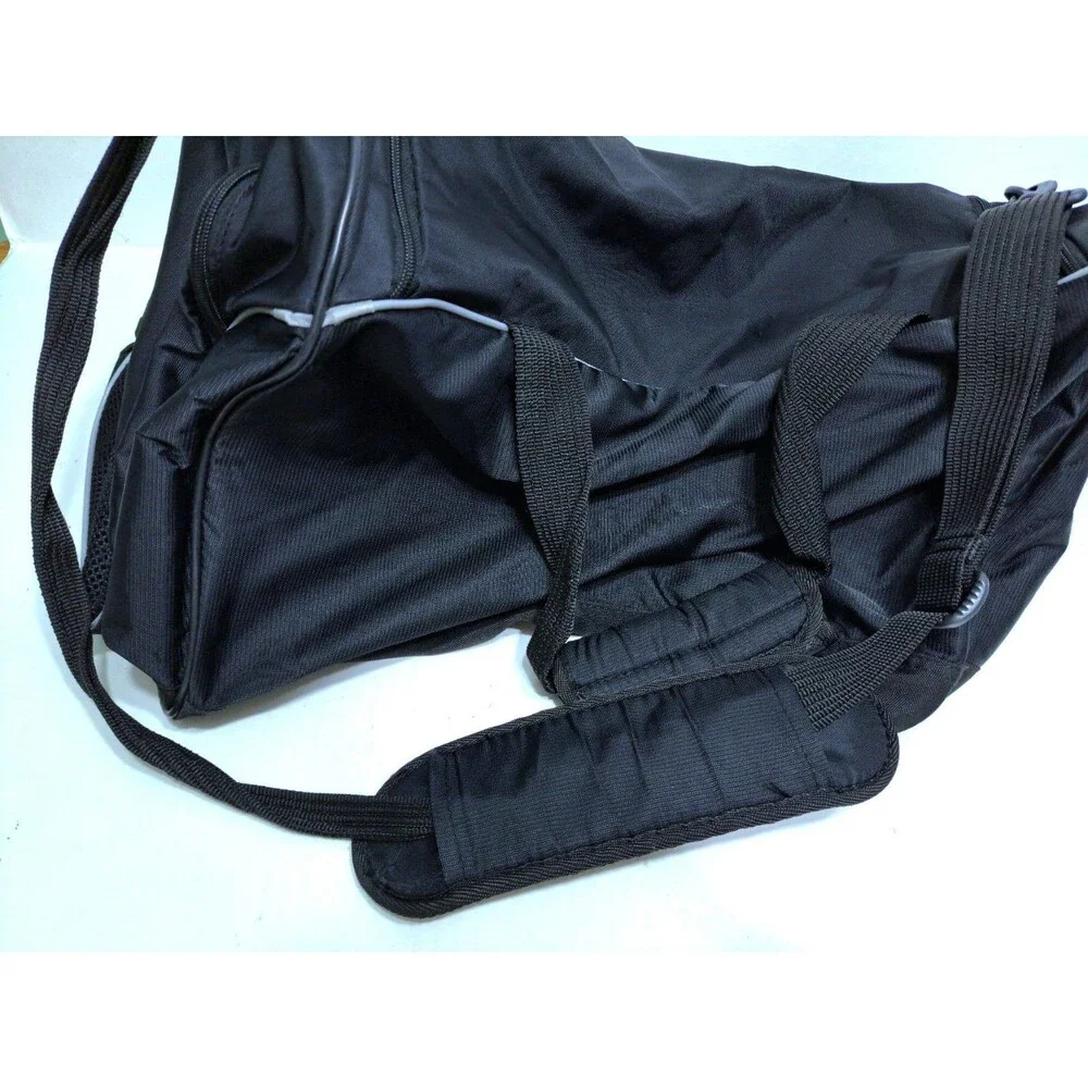 Nike Gym Duffle Bag Shoulder Strap Swoosh Black Carry On Travel Overnight
